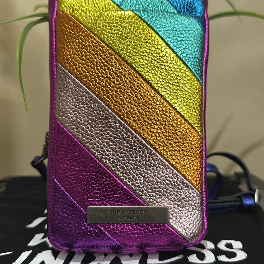 Kurt Geiger London
Metallic Rainbow Phone Crossbody Bag - Picture 10 of 12